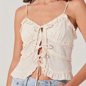 NWT - Islah Tie-Front Top by ASTR the Label (M)